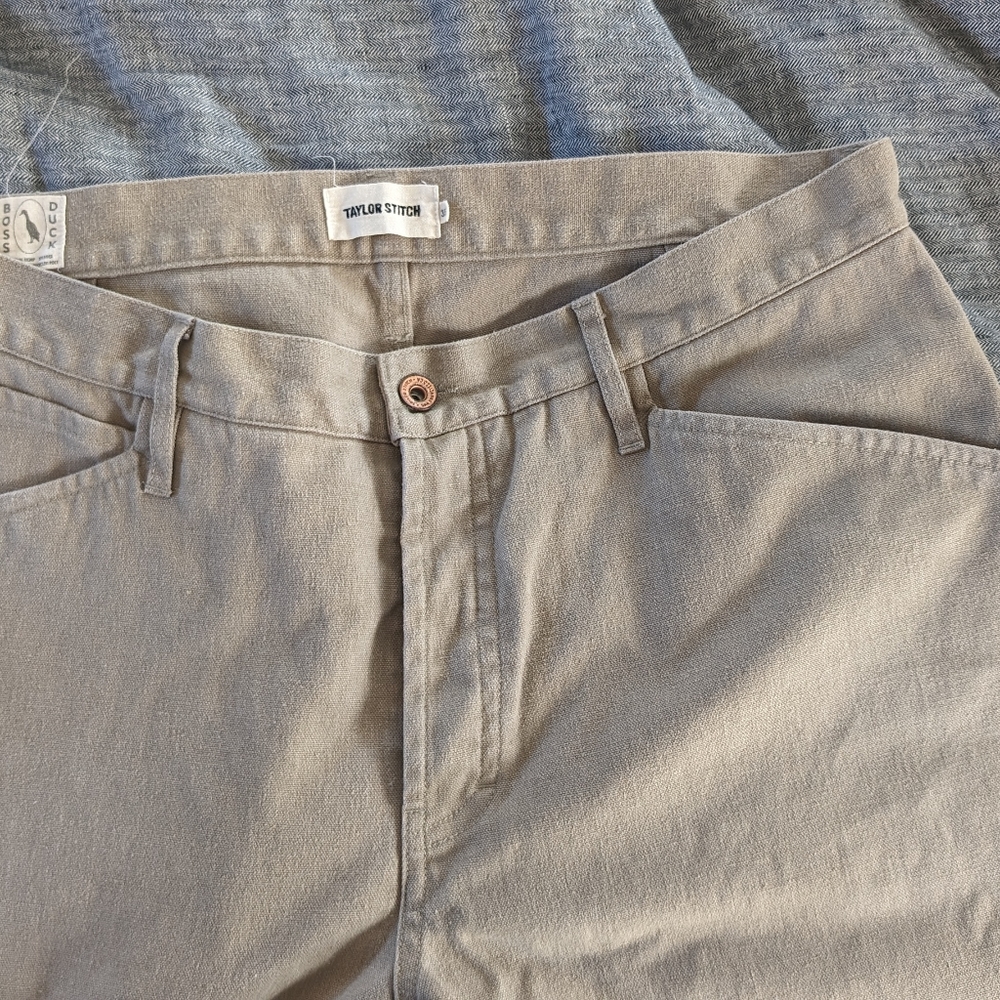 Taylor Stitch Boss Duck Pants Workwear Canvas Mens 35x34 Heritage Rugged